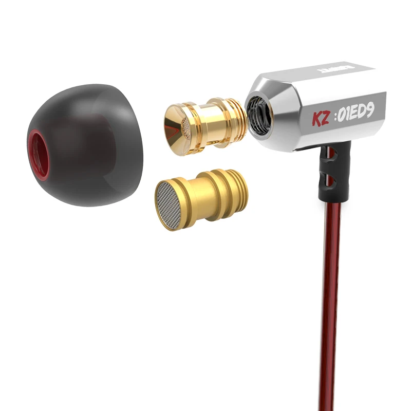 KZ ED9 наушники тяжелый бас Музыка мобильный телефон гарнитура fever HIFI цинковый