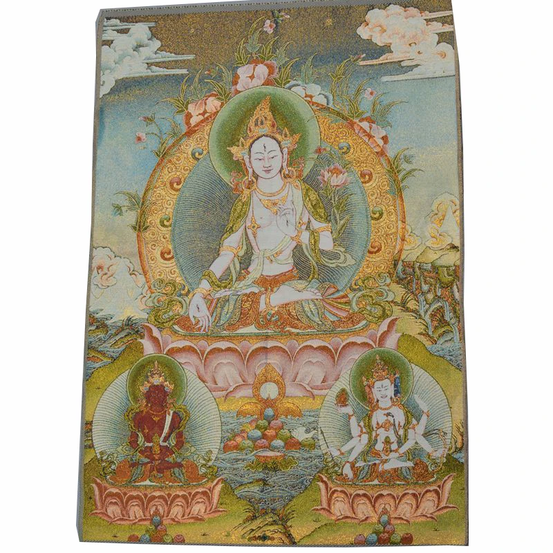 

Buddha Tibet Tapestry Trippy Room Decor Avalokitesvara Bodhisattva Background Wall Cloth