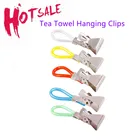 5 шт. Подвесные Зажимы, Висячие зажимы для чайного полотенца, прищепки на крючках, петли, вешалки для полотенец, подвесные прищепки для одежды, органайзер для ванной комнаты
