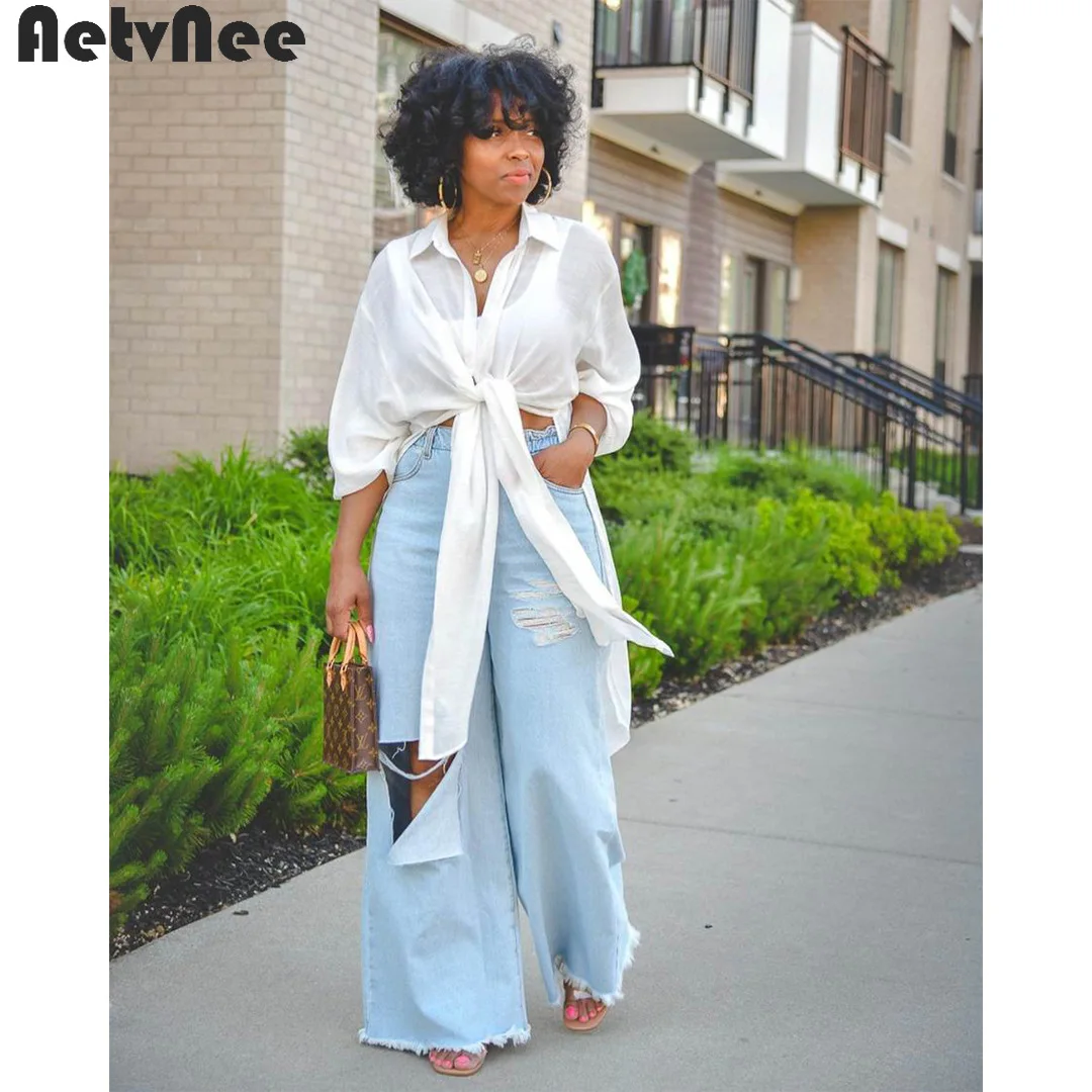 

Женская Однотонная рубашка с длинным рукавом, с отложным воротником