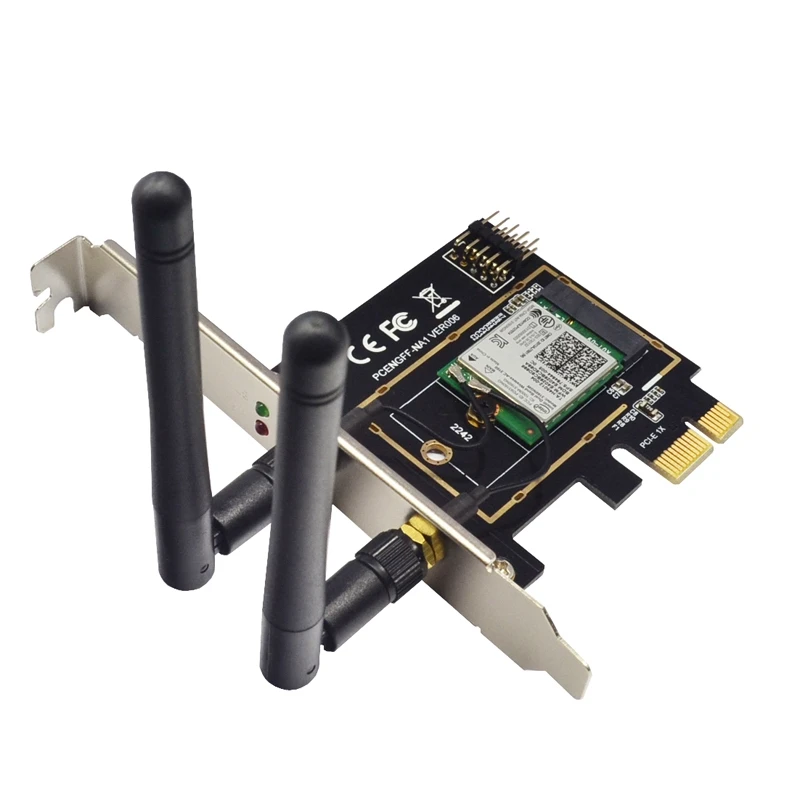 M.2 Вай-Фай адаптер M2 Ngff ключ A-E Mini Pci Express Wi-Fi Райзер PCI-E 1X NGFF Беспроводной Поддержка