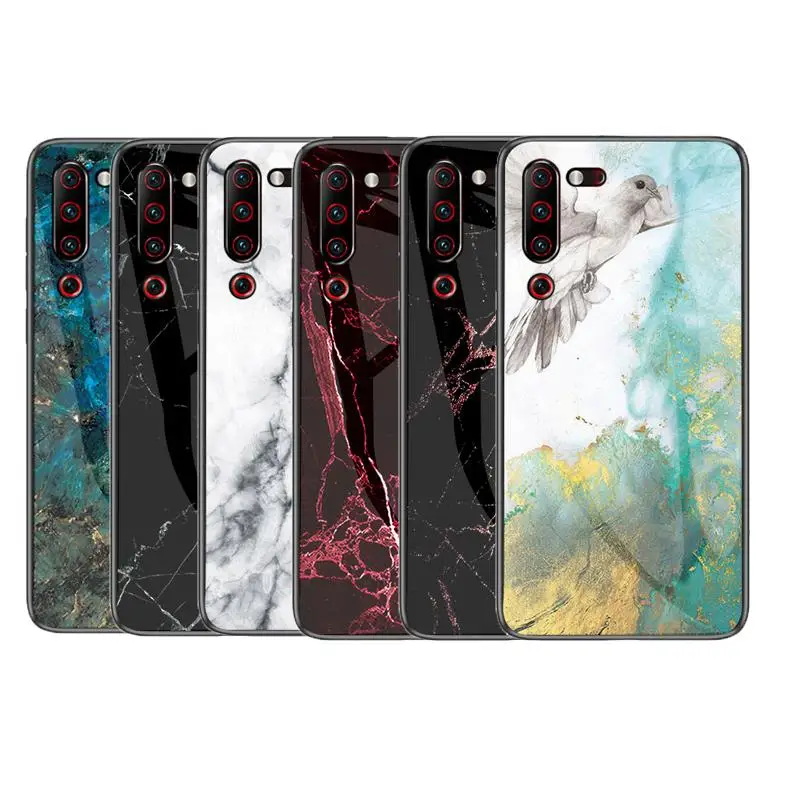 Мраморный чехол из закаленного стекла для Lenovo Z6 Pro Z6Pro Z6lite Z5S мягкие силиконовые