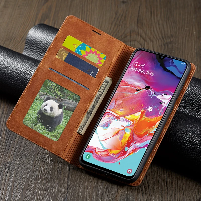 Кожаный чехол-книжка с магнитной застежкой для телефона samsung a50 a10 a20 a30 a40 a70 a30s a50s a51