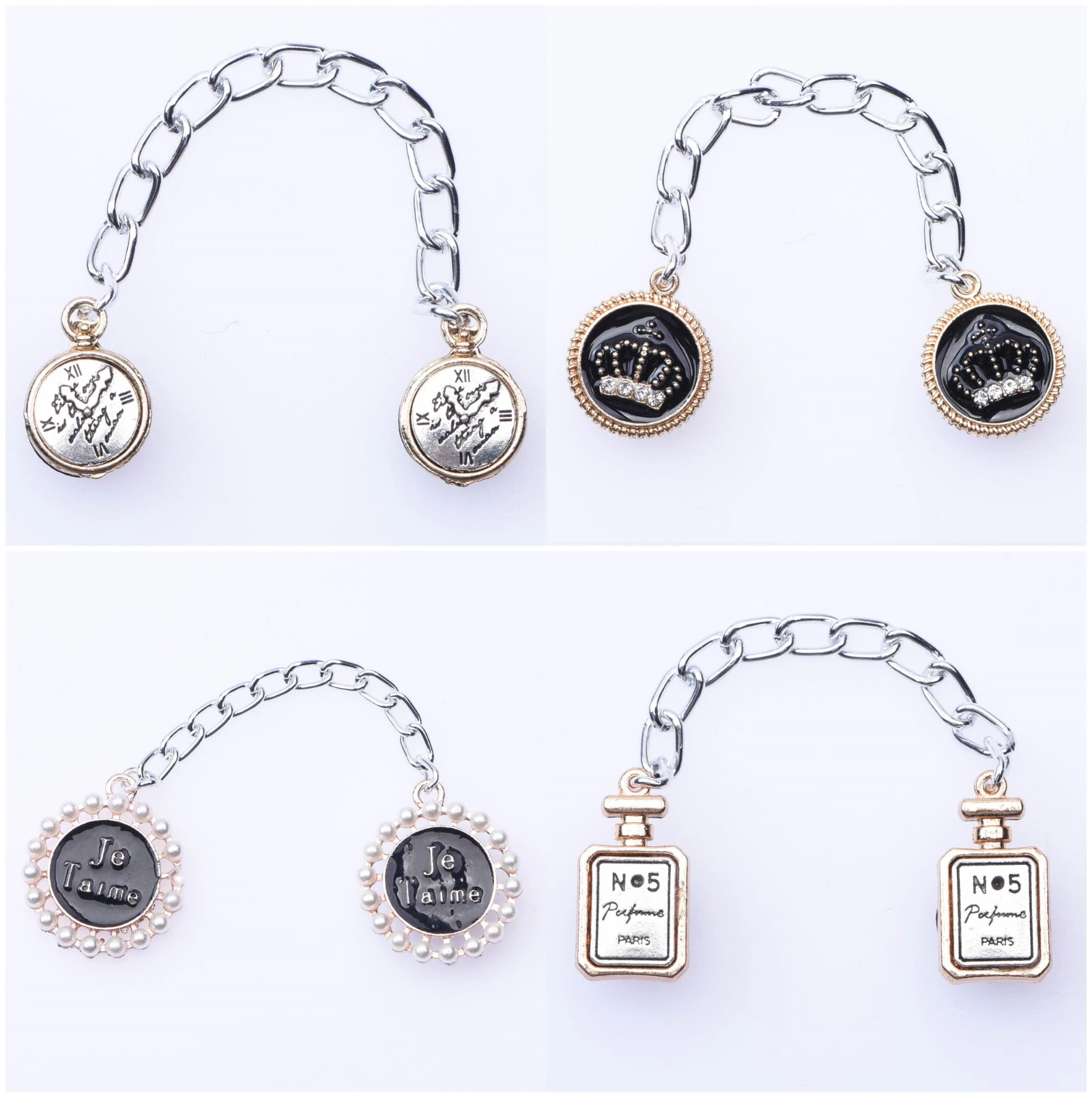 High Quanlity Metal Croc Shoes Chain Charms Light Butterfly Accessories Sugar Bling Flower Pendant Buckle Designer Decoration