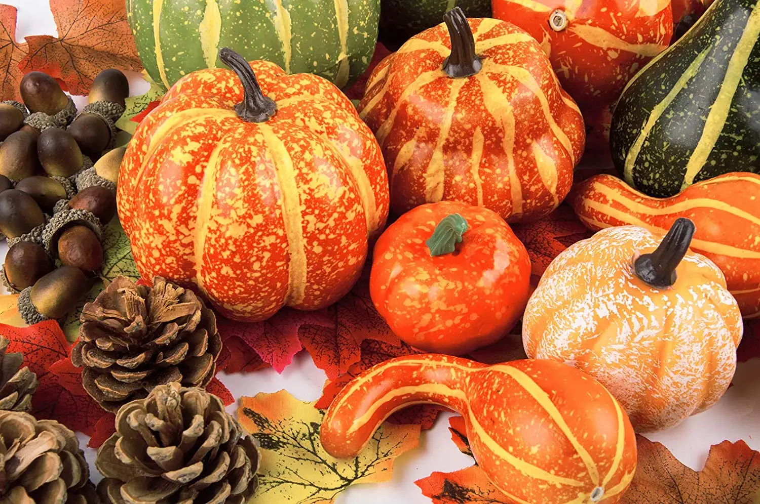 

Artificial Pumpkins Gourds Decoration Artificial Vegetables for Fall Craft Thanksgiving Wedding Centerpieces DEC570