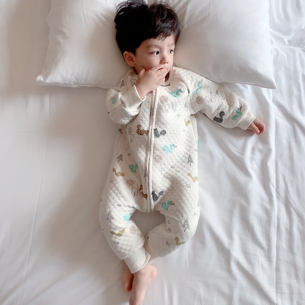 Зимние спальные мешки для малышей теплый комбинезон младенцев хлопковые пижамы