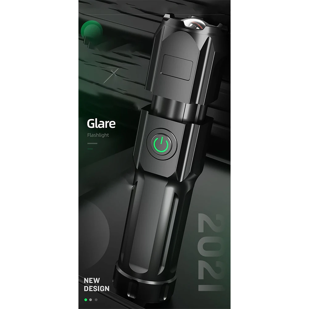 

Outdoor Telescopic Torches 9 LED Flashlight Fast Rechargeable 3 Mode Searchlight With USB Cable Flash Light Lamp Work Light Tool