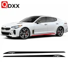 Наклейка на боковую дверь автомобиля для KIA Stinger, украшение для кузова автомобиля, Виниловая наклейка, гоночные спортивные полосы, автомобильные аксессуары