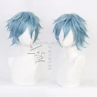 Парики из мф Моя геройская Академия, короткие, серые, синие смешанные искусственные, с шапочкой