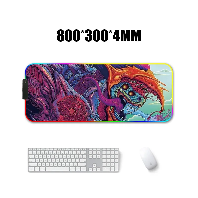 Светодиодный игровой коврик для мыши, RGB, негабаритный, светящийся, USB, светодиодный, с расширенной подсветкой, клавиатура, не скользит, одеяло, коврик для DOTA PUBG - Цвет: Color 10