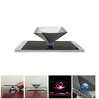 Мини 3D Голограмма Пирамида дисплей проектор видео Стенд Универсальный Прочный портативный Проекторы для дома и офиса Smart мобильный телефон