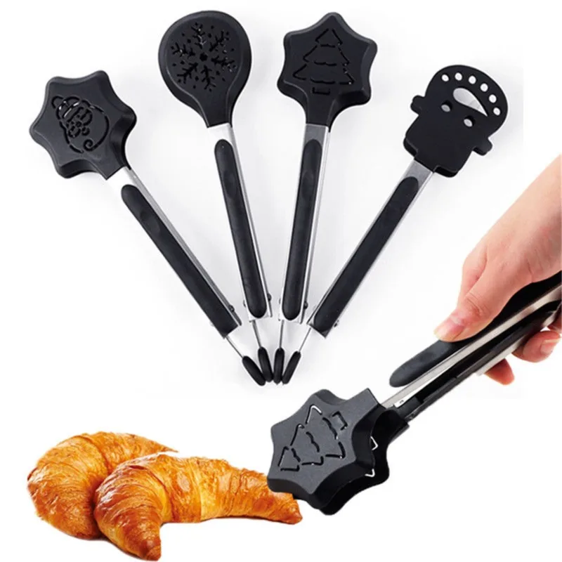 Еда зажим для хлеба Tong торт клип Рождество серии формы кухонные аксессуары