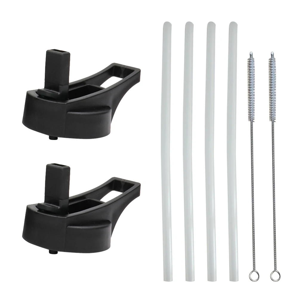 Колбы соломенная крышка широкий рот Флип Топ с 4 соломинки 2 чистящие щетки для