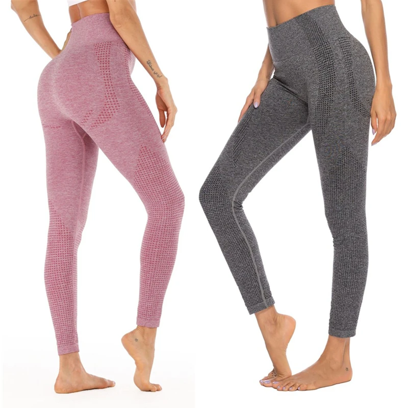 Штаны для йоги спортивные женские леггинсы облегающие брюки фитнеса эластичные