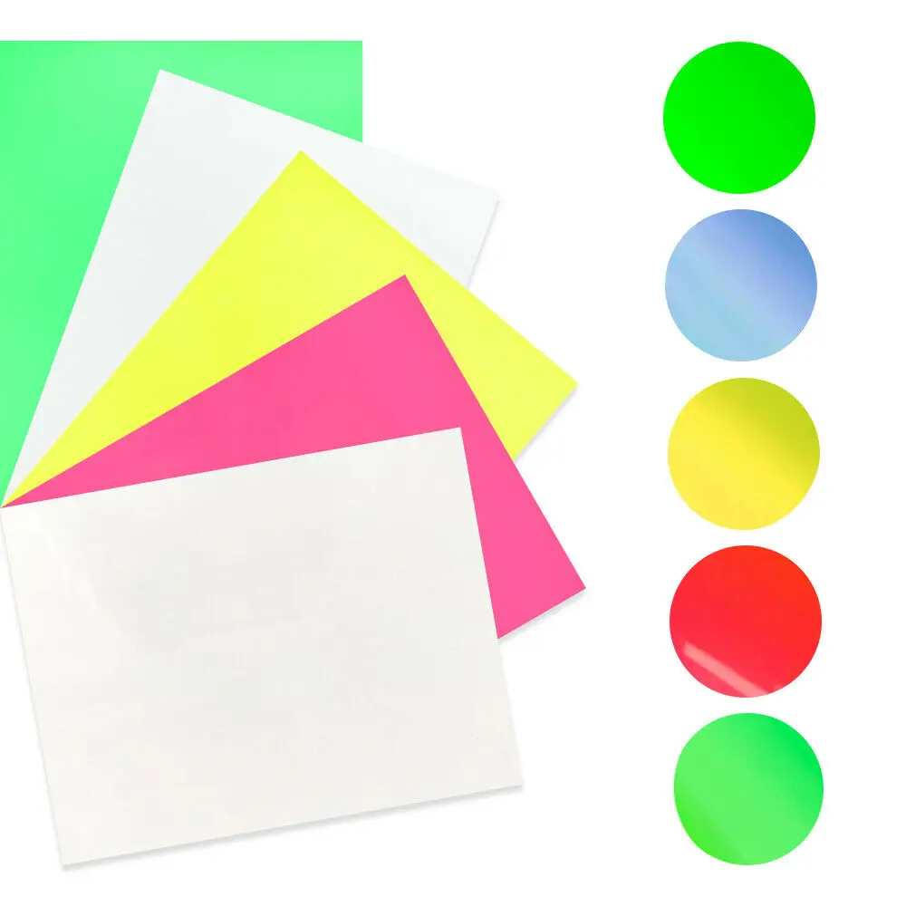 

5 шт., 12 "x 10" Комплект световой передачи тепла винил гладить на термокомпрессор для печатания на Пресс Cricut пленка светится в темноте H ремесло ...