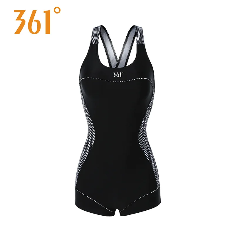 361 Women Athletic Swimsuit Black One-Piece Bathing Suit Chlorine Resistant Swimwear Girls Racing Bathing Suit Female Swimming