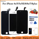 Новый ЖК-дисплей AAA +++ для iPhone 6 7 8 6S Plus, сенсорный экран для замены для iPhone 5, 5C, 5S SE, без битых пикселей + закаленное стекло