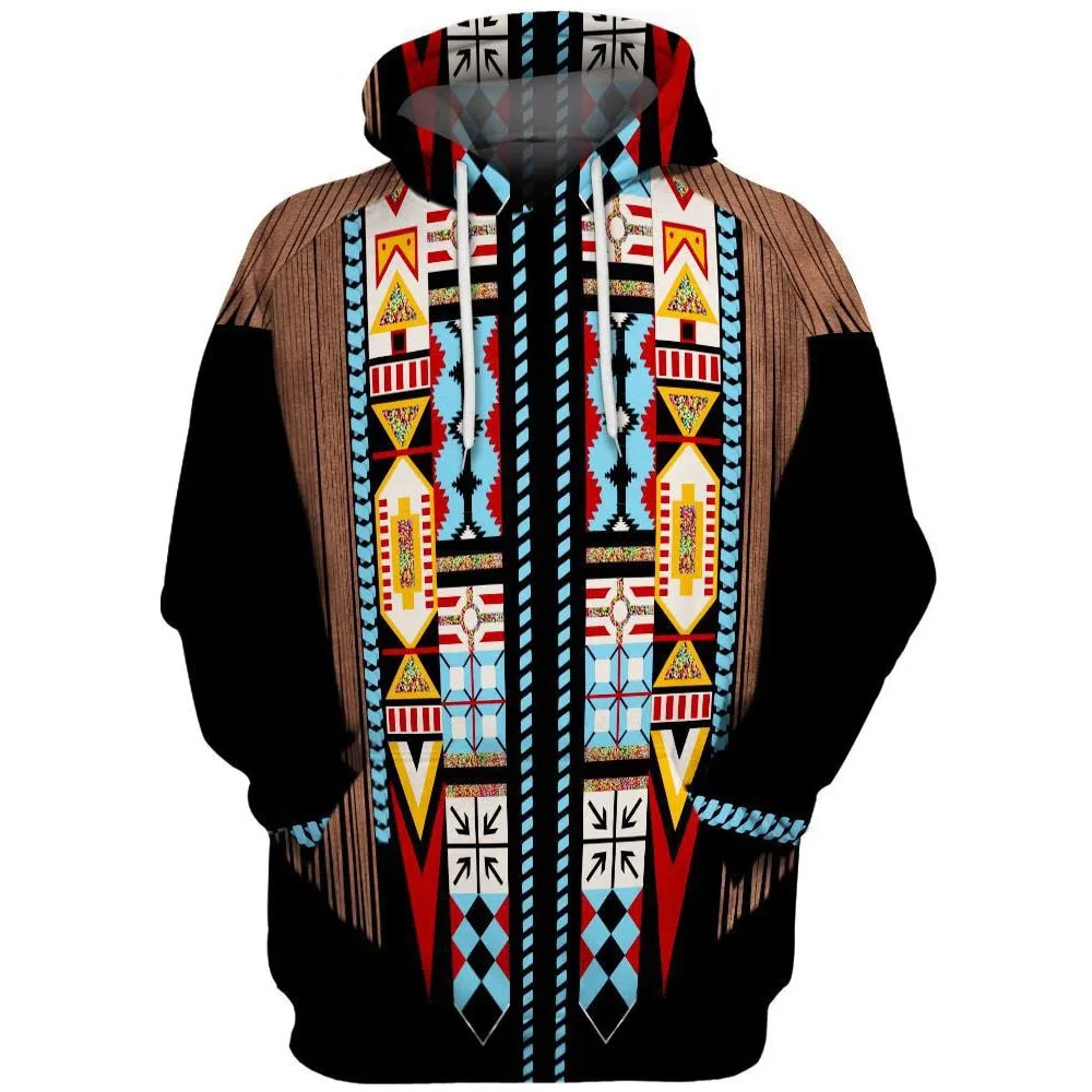 

Gothic style fashion 3D printing men's spring and autumn hoodies Indian vintage hoodies cool casual streetwear oversized hoodies