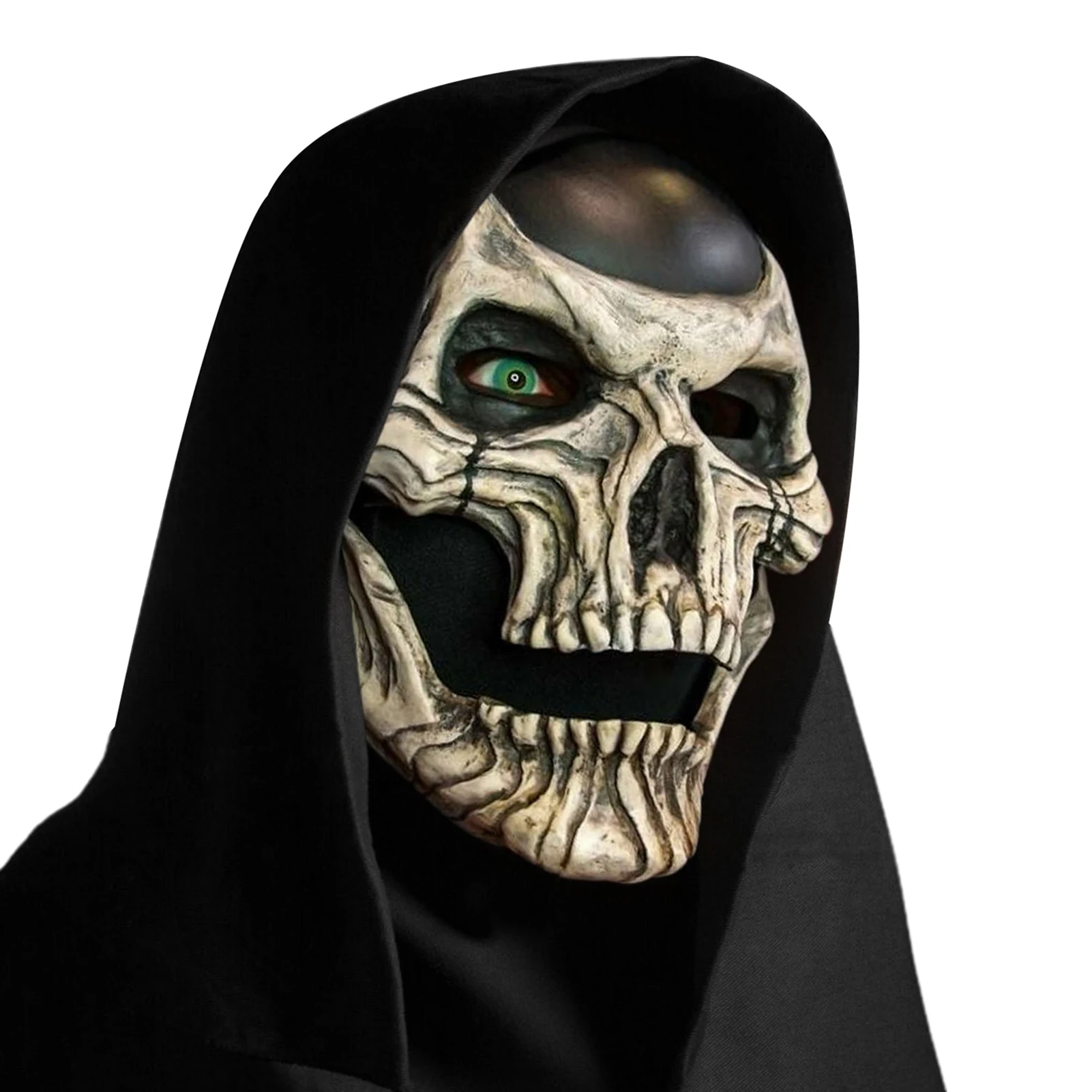 

Страшный череп с движущимися челюстями женский костюм на Хэллоуин реквизит для фестивавечерние маскарада LXH