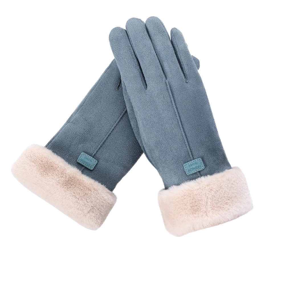 Женские зимние теплые перчатки с сенсорным экраном женские подкладкой из пуха |