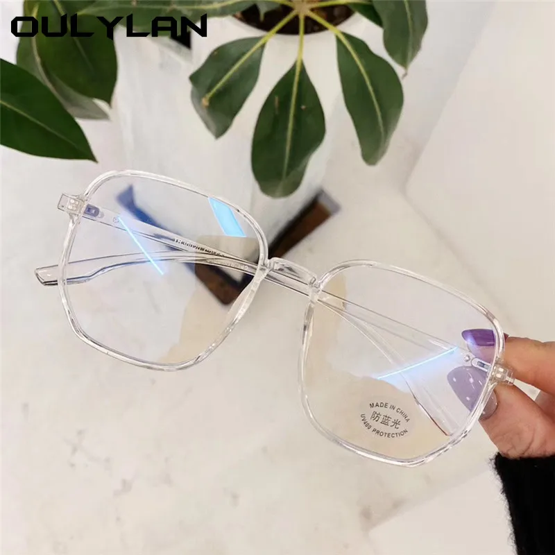 Oulylan анти-синий светильник оправа для очков оверсайз Женская трендовая