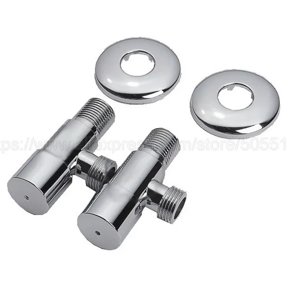 Клапан остановочный настенный хромированный 1/2 дюйма 2 шт.|Впускные клапаны| |