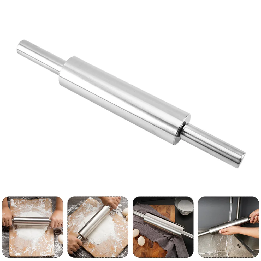 

1Pc Non-stick Rolling Pin Dough Roller Stainless Steel Rolling Rod Baking Tool