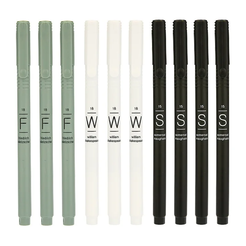 12 шт. черная 0 35 мм роликовые нейтральные ручки гелевая ручка для офиса школьные