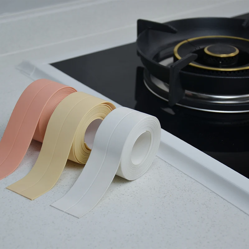 

Bathroom Tape Wall Stickers Shower Sink Bath Sealing Strip Tape PVC Self adhesive Waterproof Wall Sticker for Bathroom Kitchen