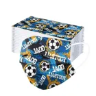 Маска детская одноразовая с футбольным рисунком, 3-слойная дышащая Нетканая маска, маска с толстыми лицевыми петлями для ушей, 50100 шт.