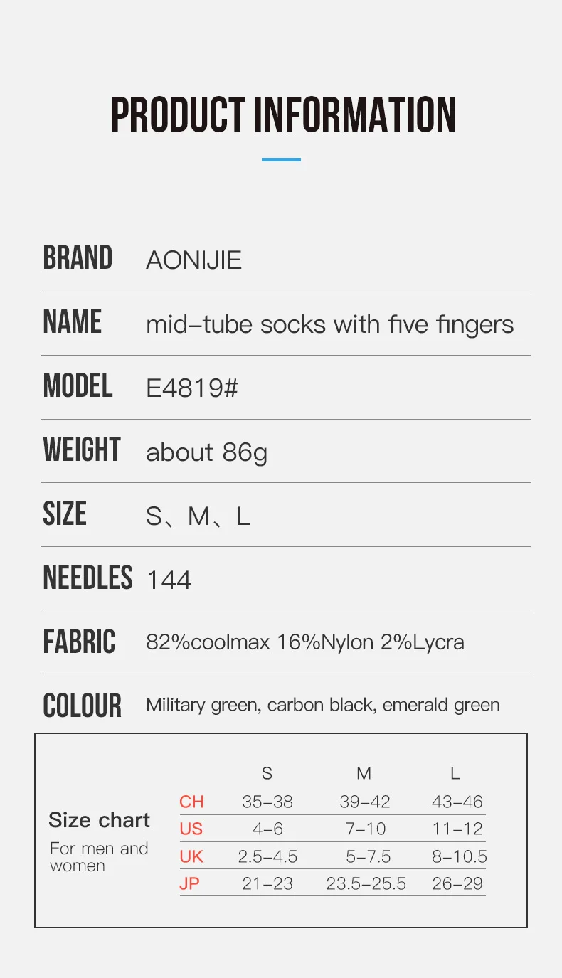 AONIJIE Warm Thickened Terry Toe Barefoo Socks Mini Crew Five Fingers Ultra Cycling Running Soccer Basketball Sports Yoga Men Wo