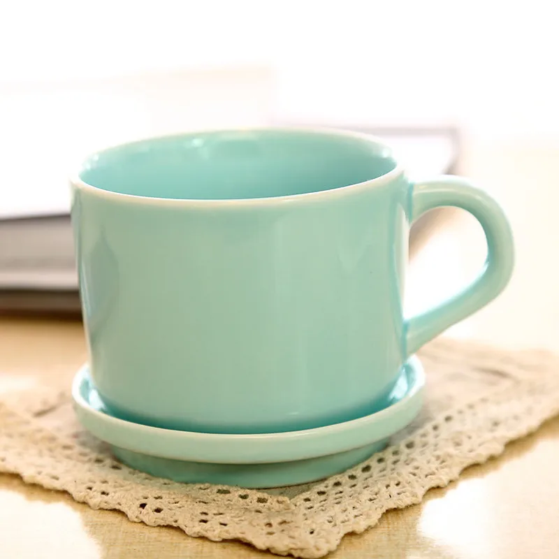 Креативная керамическая чашка кофейная 3D молочная с животным милая мультяшная