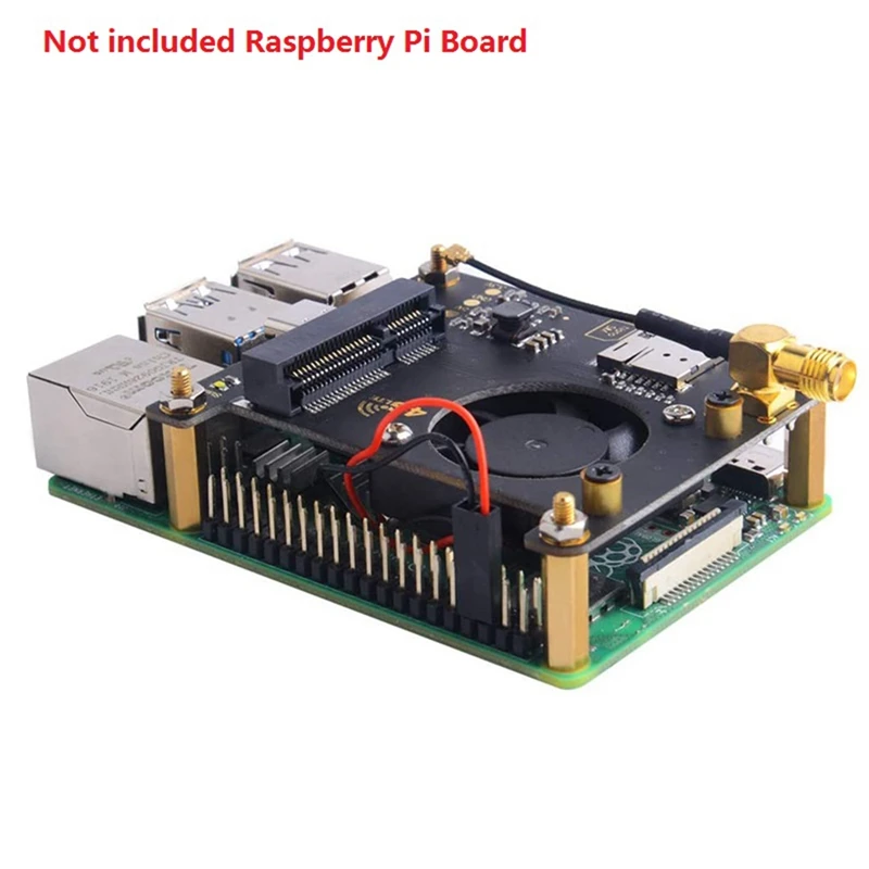 Плата расширения с охлаждающим вентилятором для Raspberry Pi 4B Network 4G LTE | Компьютеры и