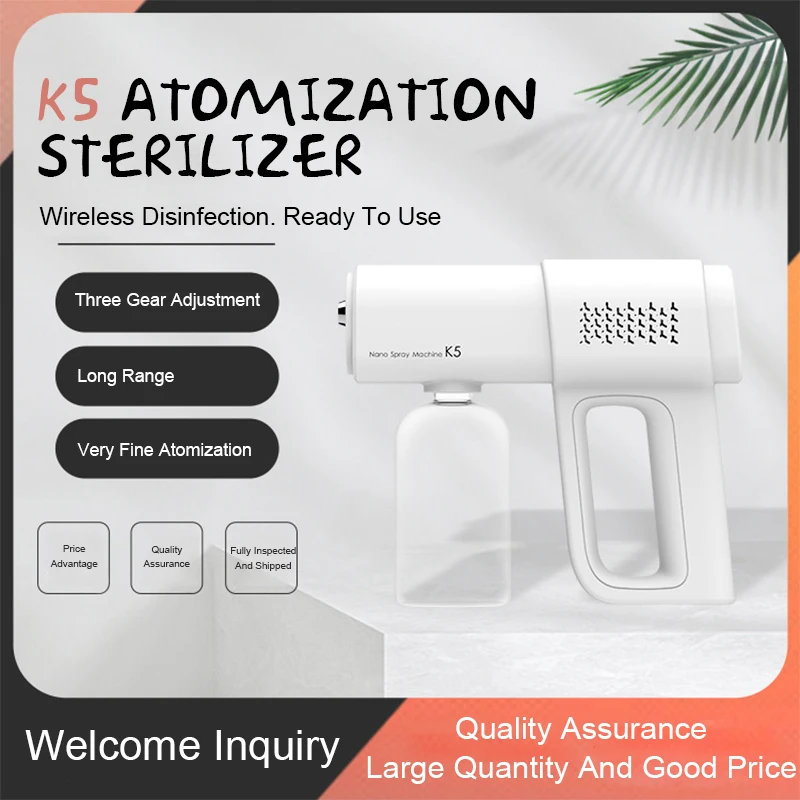 Пульверизатор K5 380 мл для домашней дезинфекции и орошения с синим светом | Дом сад