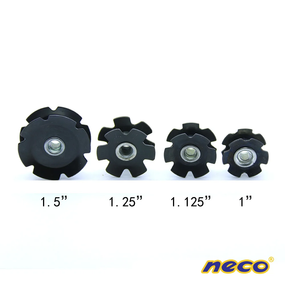 Neco Bike Headset Star Nut Stem Top Cap Cover Cap Bolt For Fork 25.4/28.6/31.8/38.1 Mm 1 1/8 1/4 1/2 On.