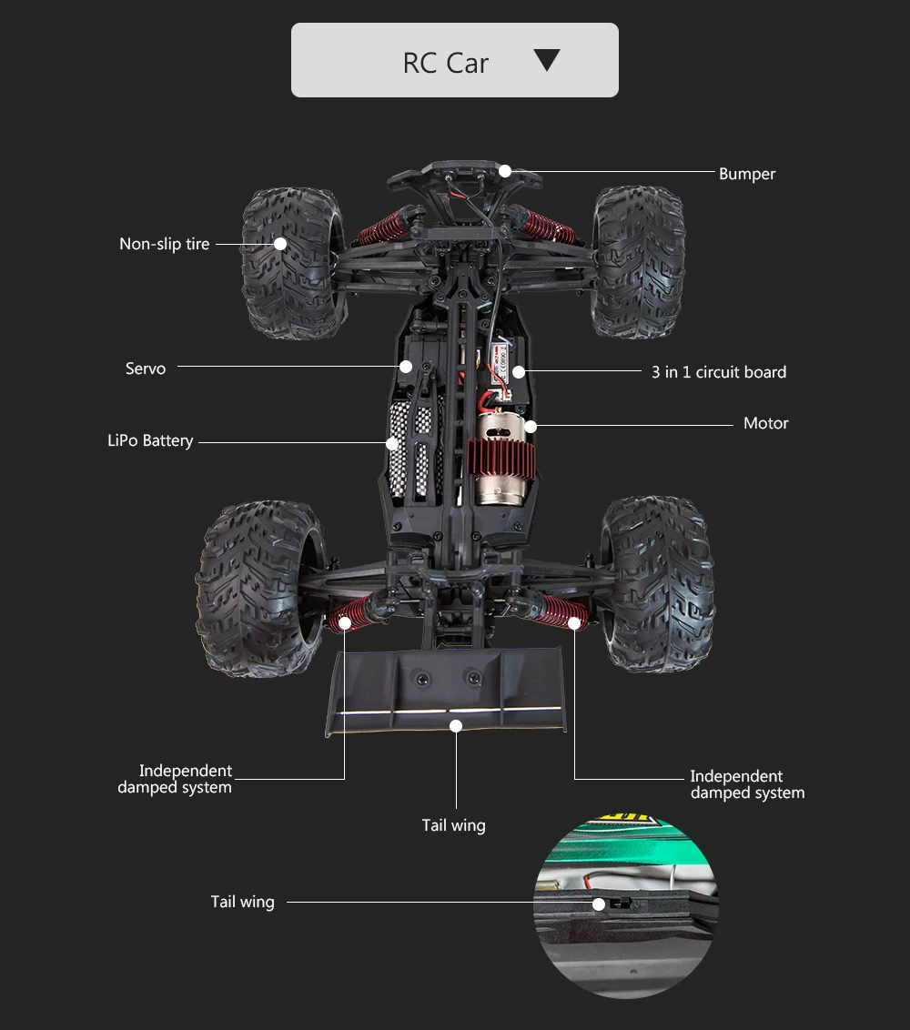 Игрушки xinlehong 9136 1/16 2,4G 4WD RC автомобиль 36 км/ч Bigfoot внедорожный грузовик RTR игрушка