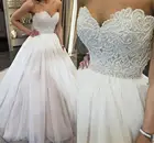 Пышное Бальное Платье ANGELSBRIDEP, свадебное платье с жемчугом, с аппликацией, со шлейфом