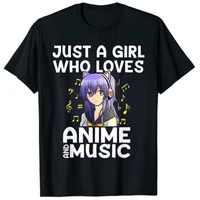 anime art for women teen girls anime merch music anime lover t shirt graphic tee tops