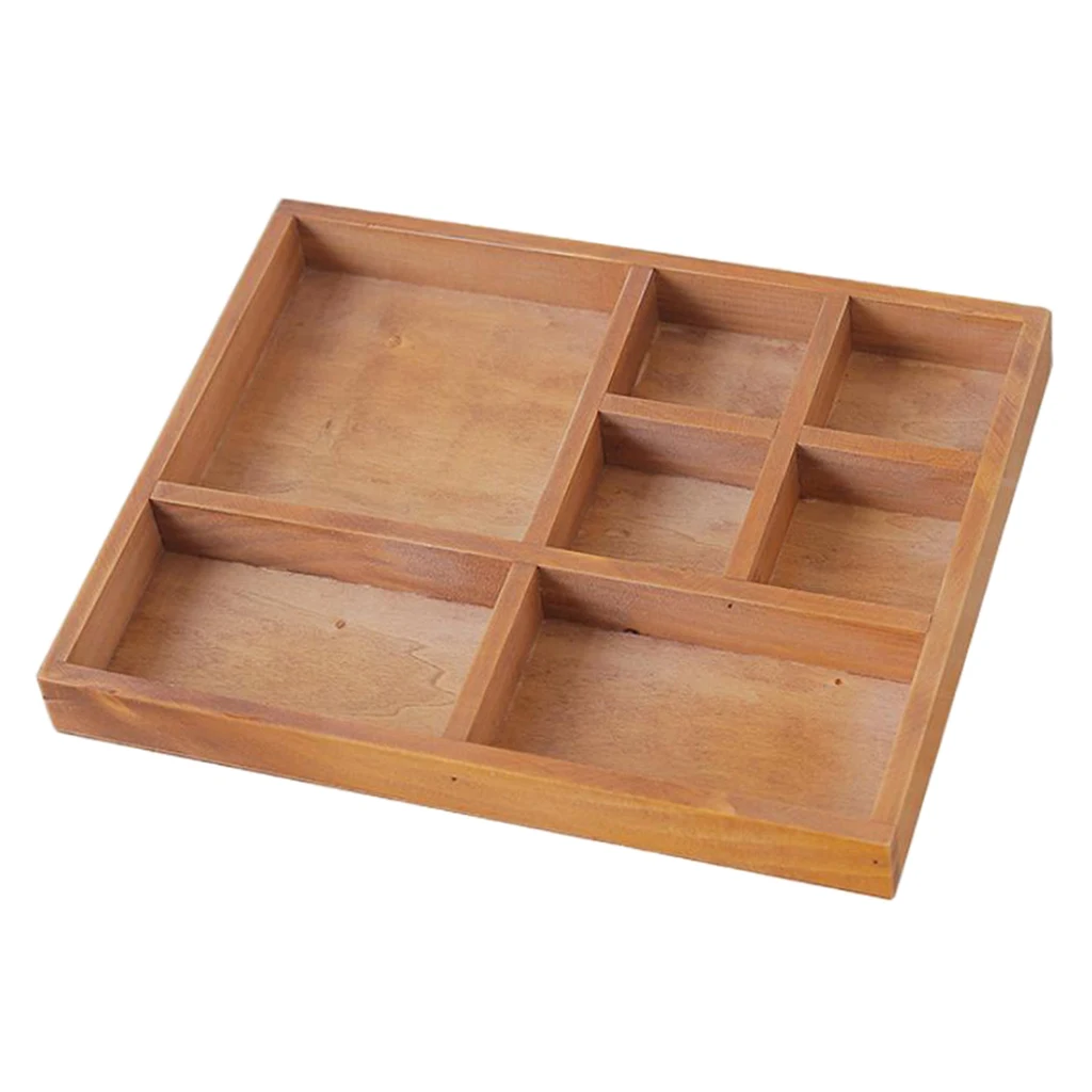 

Retro Style Desktop Organizer Caddy Tray 7-Compartment Office Supplies