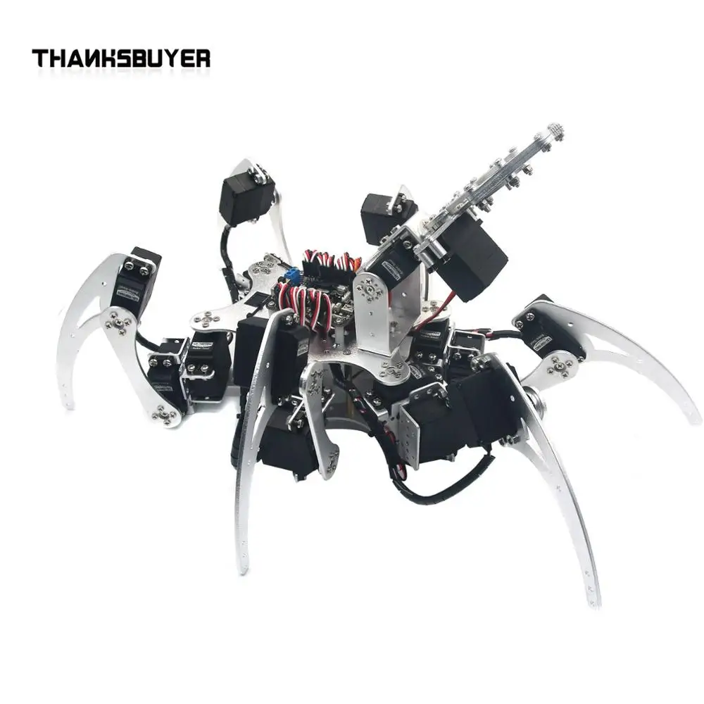 Комплект алюминиевых шестиугольных роботов пауков 20dof с шестью ножками