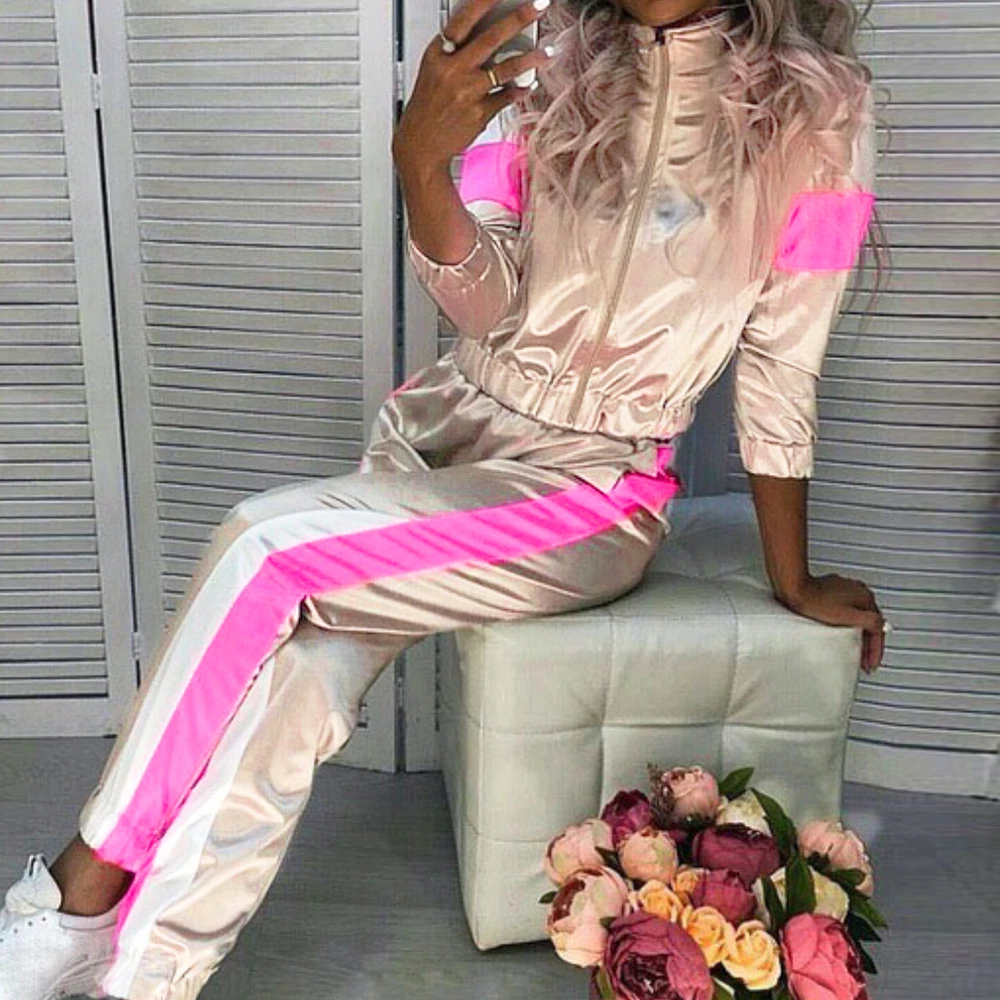 Осенние наборы для бега повседневные толстовки укороченный топ 2 шт спортивный