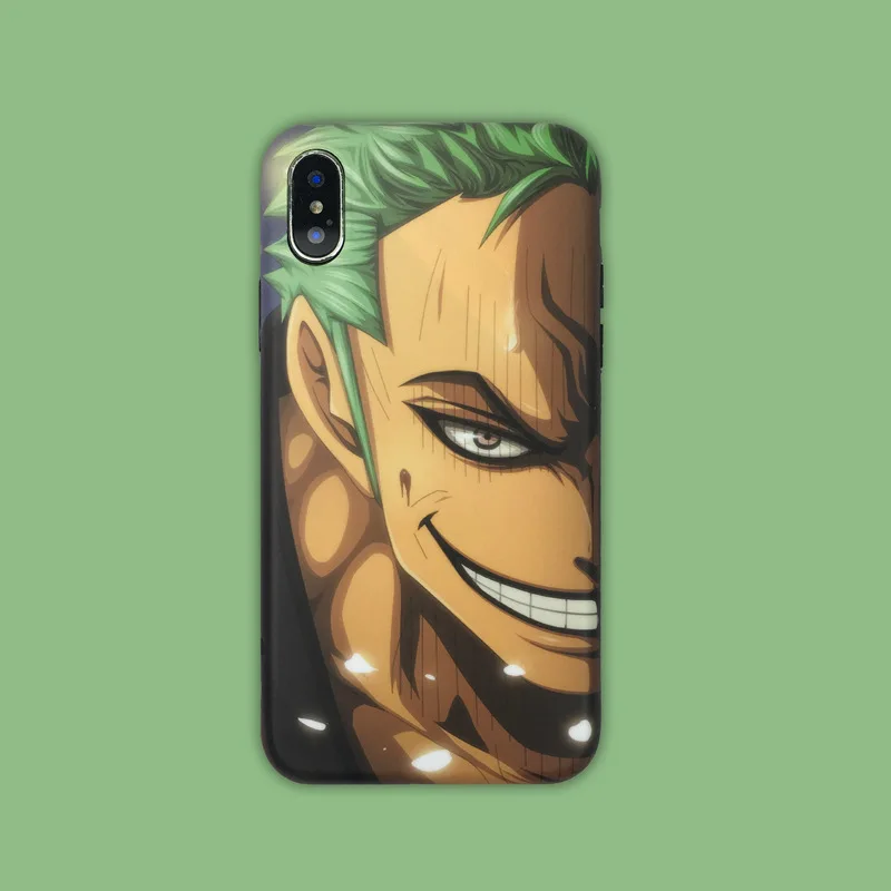 For iphone 8 XS 11 Pro MAX case silicone cover Roronoa Zoro One Piece Luffy Phone Case For coque iPhone 7 6 6S 8 Plus X XR Case