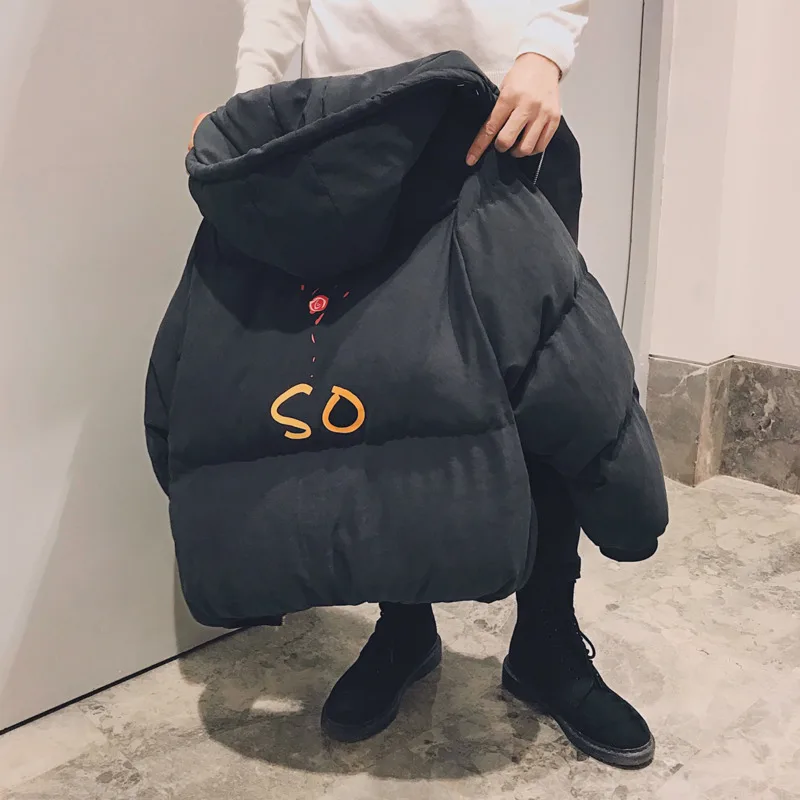 Мужское свободное платье с принтом хлеба однотонное утолщенное повседневное