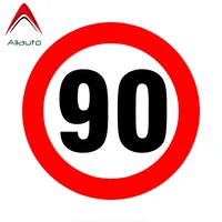 aliauto caution car sticker speed limit sign 90 kmh accessories cover scratches decal for motorcycle opel lada kia16cm16cm