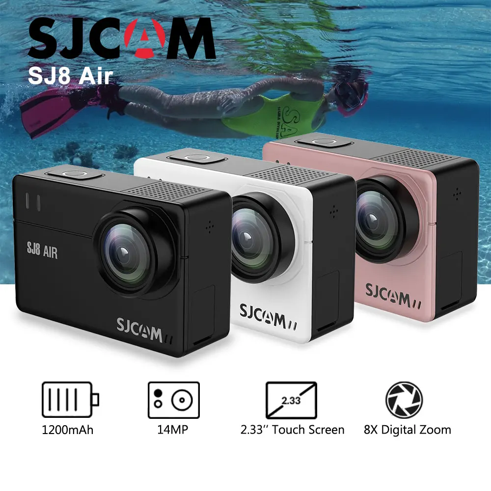 Оригинальный SJCAM SJ8 сенсорный экран 14 МП экшн камера WiFi 1200 мАч HD DVR пульт для