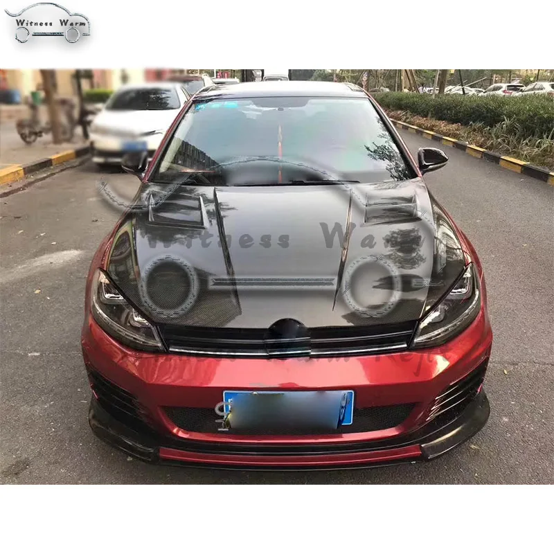 Горячая Golf7 карбоновая крышка капота двигателя для Volkswagen Golf 7 передний бампер капот 14-17