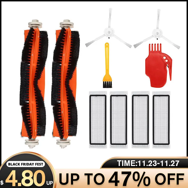 

Vacuum Cleaner Parts Main Brush Clean Wheel HEPA Filter Accessories For for xiaomi MI Robot Roborocks S6 S60 S65 S5 MAX T6