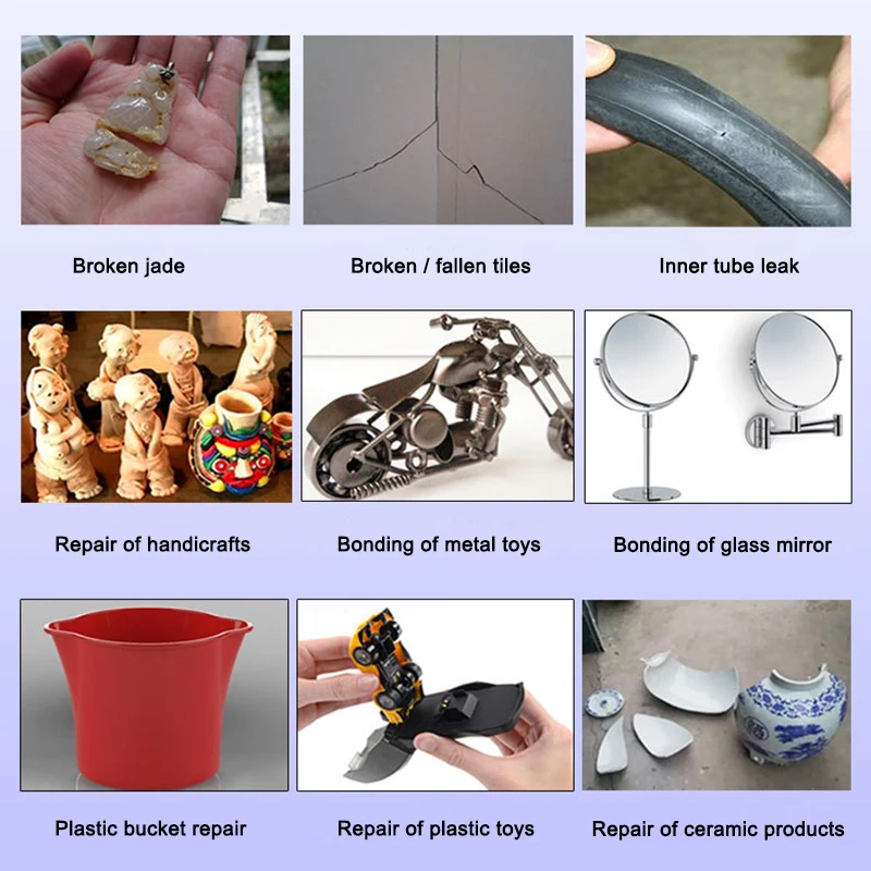 

Hot Sale Multi Purpose Adhesive Glue Plastic Wood Metal Rubber Tire Repair Glue Soldering Agent with Dropper 0.5 Oz X85