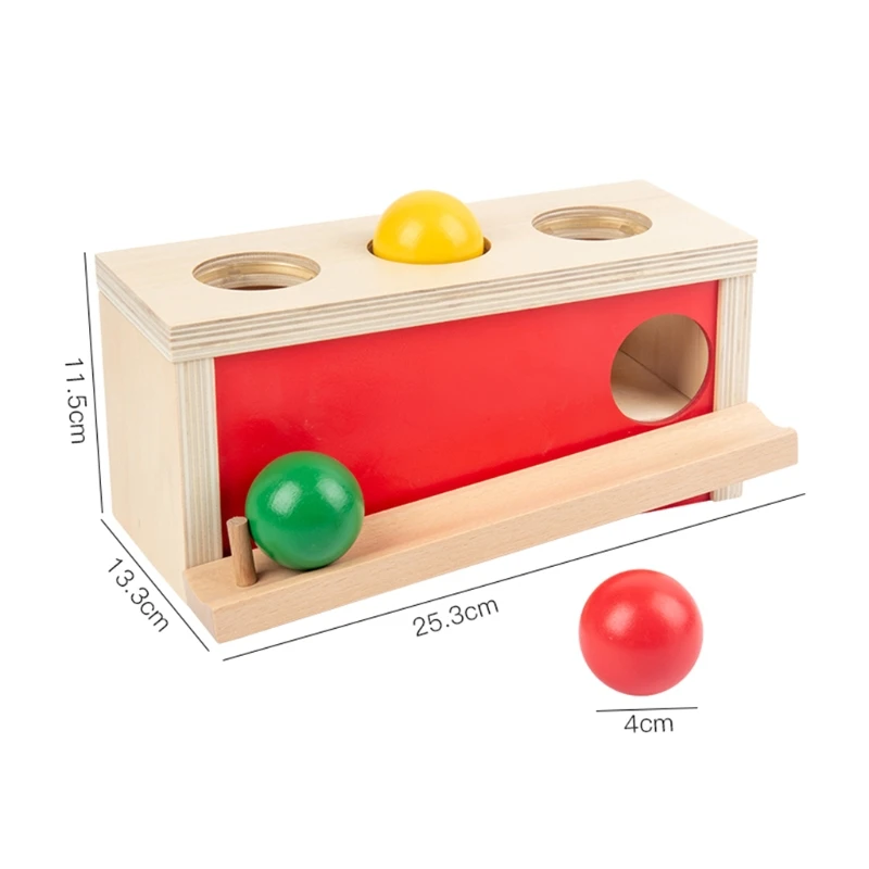 

Wooden Press Ball Table Early Learning Educational Toys Training Hand-eye Coordination Preschool for Children