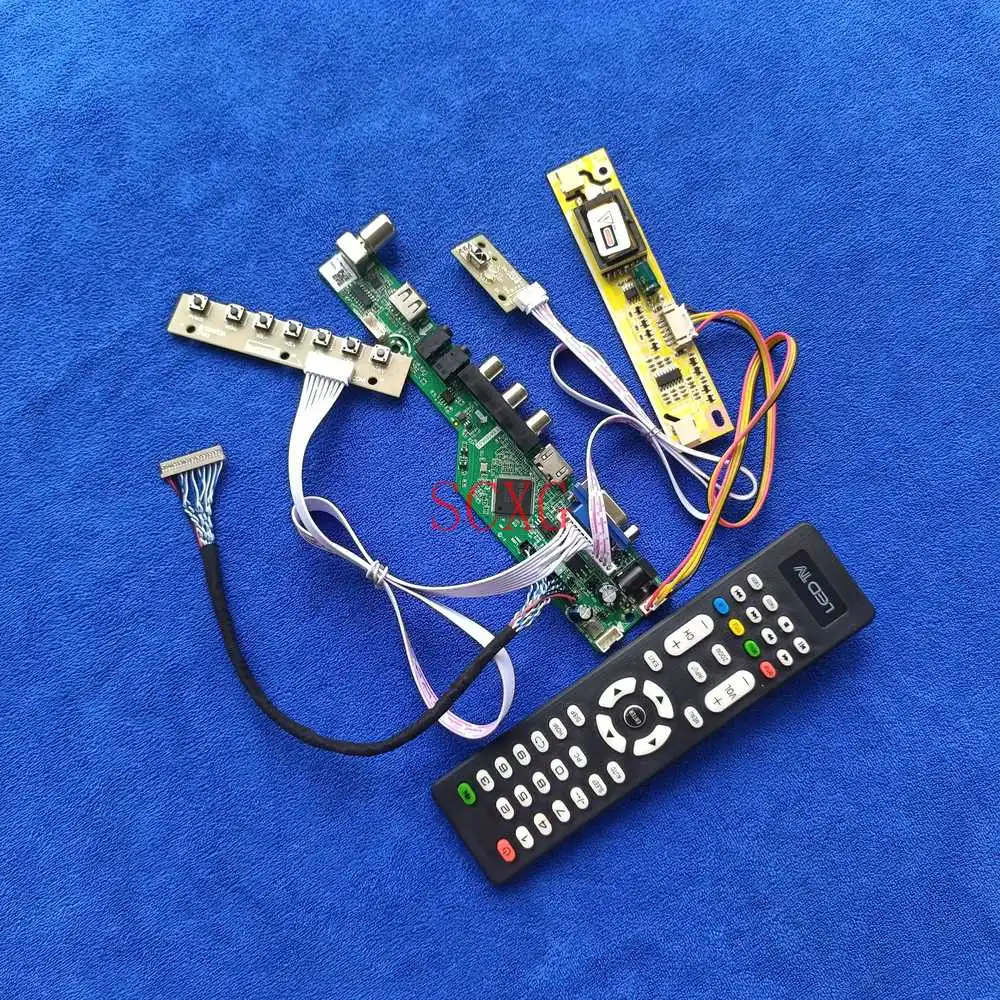 

2CCFL LVDS 20 Pin Fit G150XG01/M150XN06/M150XN07/HT150X02 1024*768 HDMI-compatible USB VGA KitAnalog signal Matrix driver board